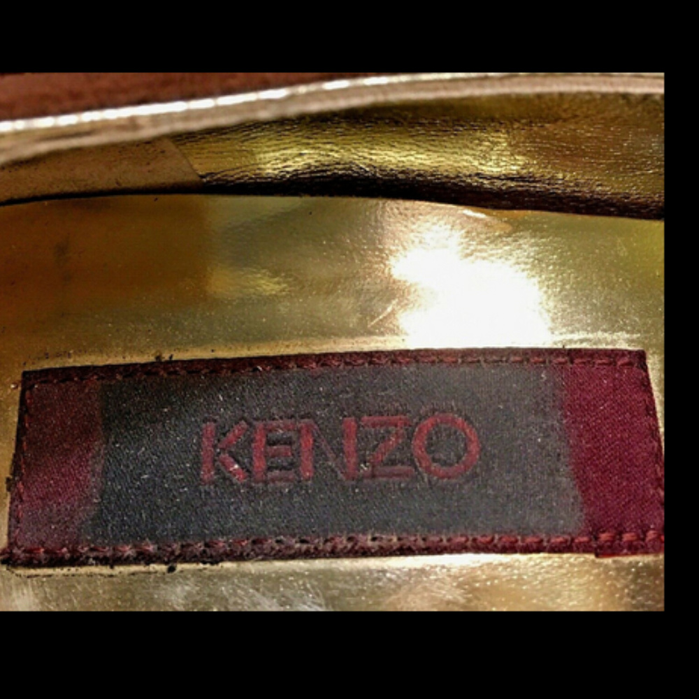 Kenzo Brown Heels with Gold Accents - Picture 7 of 8